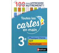 Physique-Chimie - SVT (Sciences de la vie et de la Terre) - Technologie 3e - Toutes les cartes en main - Fiches quiz Brevet - Brevet 2026
