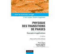 Physique des transitions de phase : Concepts et applications - Cours et exercices corrigés