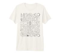 Physique Mathématiques Biologie Chimie Science Astronomie Doodle T-Shirt Haut de Gamme