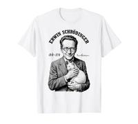 Physique quantique Erwin Schrodinger Cat Equation Science T-Shirt Graphique avec Valeur, Homme, Blanc, S