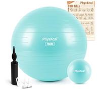 PhysKcal 75 cm balles de Gymnastique avec de 23 cm Ballon de Pilates- Bleu