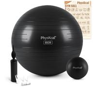 PhysKcal 85 cm balles d'exercices pour la Bureau et la Maison- Noir