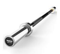 PhysKcal Barre olympique de 1,2 m, barre droite de 5,1 cm, barre d'entraînement courte, barre de biceps, barre de triceps, petite barre pour femmes, débutants et juniors - Chrome et noir
