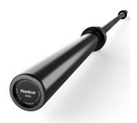 PhysKcal Barre olympique de 2,1 m pour haltérophilie et haltérophilie, barre d'haltère de 5,1 cm pour squat, soulevé de terre et développé couché, plaques de poids olympiques