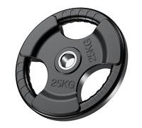 PhysKcal disques de poids olympiques Ø 50 mm avec 3 poignées|1,25-25 kg | Poignées ergonomiques pour un changement facile | Idéal pour la musculation et l'haltérophilie à domicile.