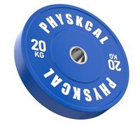 PhysKcal Disques d'haltères colorés avec insert en acier inoxydable de 5,2 cm, disques d'haltères standard IWF et disques d'haltères fractionnels 0,5 kg à 25 kg (h.) 1 x 20 kg