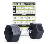 PhysKcal Haltères hexagonales 22,5 kg simples, inodores en polycaoutchouc, ensemble d'haltères 2,5 kg, 5 kg, 7,5 kg, 10 kg, 12,5 kg, 15 kg, 20 kg