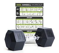 PhysKcal Haltères hexagonales 25 kg simples, inodores en polycaoutchouc, ensemble d'haltères 2,5 kg, 5 kg, 7,5 kg, 10 kg, 12,5 kg, 15 kg, 20 kg