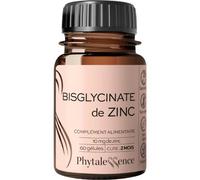 Parapharmacie > Compléments alimentaires > Compléments Alimentaires Pour Cheveux, peau et ongles Phytalessence Bisglycinate de Zinc 60 Gélules - Cheveux, peau, ongles - Pharmacie en ligne LaSante.net
