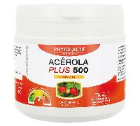Phyto-actif Comprimés à croquer Acérola Plus 500 Vitamine C naturelle Bio Vegan 100 comprimés