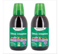 PHYTO-ACTIF | Cocktail Détox Intestins | Complément alimentaire Détox | Soutient le Système Intestinal | Favorise le Transit & la Digestion | Formule Bio | Synergie de 8 plantes |LOT DE 2 x 500 ml