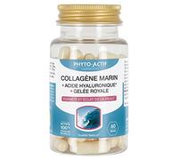 Phyto-Actif | Gélules Collagène Beauté | Fermeté & Eclat | Anti-Rides | Acide Hyaluronique - Gelée Royale | 100% d'Origine Naturelle | Fabriqué en France| 60 Gélules