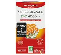 Phyto-Actif | Gélules Gelée Royale Bio 4000mg | Trésor de la ruche | riche en 10-HDA | Bio & Vegan | 20 Ampoules + 6 offertes | Fabriqué en France
