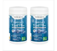 PHYTO-ACTIF Oméga 3 Krill + | Complément Alimentaire | Fonctionnement Cerveau, Vision Normale & Fonction Cardiaque | Riche en Oméga 3 | Lot de 2 x 40 Gélules