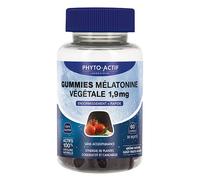 Phyto-Actif Sommeil et stress Gummies Mélatonine Végétale 1,9mg 60 gummies