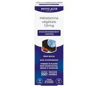 Phyto-Actif | Spray Mélatonine Végétale 1,9mg | Endormissement Rapide | Extrait naturel de Mélatonine | Bio & Vegan| Sans accoutumance | Fabriqué en France | 20 mL
