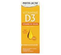 PHYTO-ACTIF | Vitamine D3 | Complément alimentaire Immunité & Vitalité | Apport en Vitamine D |Contribue au maintien d'une ossature & d'une fonction musculaire normale | Flacon compte-gouttes 15 ml