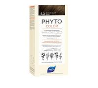 PHYTO Coloration Permanente 5.3 Châtain Clair Doré - Kit Sans Ammoniaque aux Pigments Végétaux, Couvre 100% des Cheveux Blancs, Tenue Longue Durée - Lot de 2