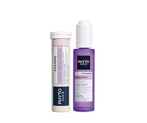 Phyto Paris - Phytophanere - Routine Croissance Cheveux Complète - Comprimés Effervescents Multivitamines + Sérum Booster - Cheveux Plus Forts, Denses et Résistants