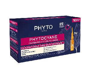 Phyto PhytoCyane Traitement AntiChute Femme Chute Réactionnelle 12 ampoules