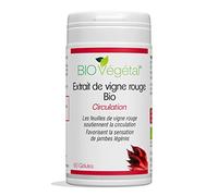 Phyto Sud Extrait de Vigne Rouge Bio 750 mg - Titré à 20% de Polyphénols - Complément Alimentaire pour Améliorer la Circulation Sanguine et Jambes Lourdes - Vigne Rouge Circulation - 60 gélules