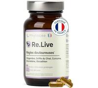 Phytocea - Complément Règles Douloureuses | Apaise les Douleurs Menstruelles Avant et Pendant les regles | Gingembre et Curcuma | Stress, et Anxiété | 60 Gélules 100% Végétales | Fabriqué en France