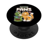 Phyton Paws Développeur de Programmation en Python pour Chat PopSockets PopGrip Adhésif