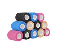 PHYTOP 12 Rouleaux Bandage Autoadhésif 7,5cm x 4,5m - Bande Cohesive Couleurs Assorties, Bande Auto Adhesive pour Sport, Quotidien et Bandage Chien