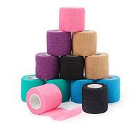 PHYTOP Bande Cohesive Bandage Autoadhésif, 12 Rouleaux 5cm x 4,5m - Bande Auto Adhesive pour Sport et Quotidien, Bandage Chien Vet Wrap