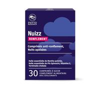 PhytoResearch - Nuizz Ronflement - 30 Comprimés à Sucer - Complément Alimentaire Naturel Anti-Ronflement - Respiration Facilitée, Haleine Fraîche & Sommeil Réparateur - Fabriqué en France