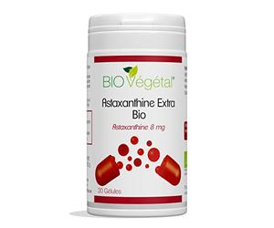 Phytosud Astaxanthine Extra Bio - Extrait de Haematococcus Bio Pluvialis titré à 80mg dont 8mg Astaxanthine - Antioxydant 100% Naturel - 30 gélules - Cure de 1 Mois