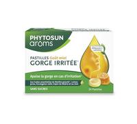 Phytosun Arôms - GOMMES Orange Eucalyptus GORGE SENSIBLE*- Huiles Essentielles - Menthe poivrée* - Adoucit la gorge en cas de gêne* - 30 Gommes, 60g