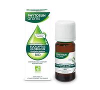 PHYTOSUN AROMS - Huile Essentielle Eucalyptus Globulus Bio - HEBBD - 100% Pure & Naturelle - 100% Bio - Contribue au Confort Respiratoire - Analysée & Conditionnée en France - 10 ml