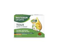 Phytosun Arôms - PASTILLES GORGE IRRITÉE*- Goût Citron - Huiles Essentielles - Menthe poivrée*- Adoucit et Apaise la gorge*- SANS SUCRES - 24 Pastilles, 60g