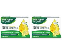 Phytosun Arôms - PASTILLES GORGE IRRITÉE*- Goût Miel - Huiles Essentielles - Menthe poivrée* - Adoucit et Apaise la gorge* - SANS SUCRES - 24 Pastilles, 60g (Lot de 2)