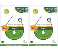Phytosun Arôms - Pastilles Sans Sucres Gorge aux Huiles Essentielles - Arôme Miel - 24 Pastilles à sucer (Lot de 2)