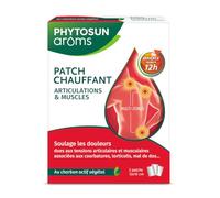 Phytosun Arôms - Patch chauffant Articulation & Muscles - au Charbon Actif Végétal - Soulage les douleurs - Efficace jusqu'à 12H - Boîte de 3 patchs