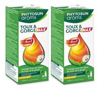 Phytosun Aroms Sirop Toux & Gorge MAX - Effet 8 en 1 sèche, grasse, Mal de gorge 2x120 ml