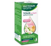 Phytosun Arôms Sirop Toux Sèche Et Grasse Enfant Arôme Fraise Flacon 120ml