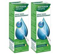 Phytosun Aroms Spray Nasal Décongestionnant - aux Huiles Essentielles Rhume, Rhinosinusite ou Rhinite Allergique 2x20 ml