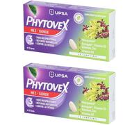Phytovex Nez-Gorge 3 Actions UPSA, 20 comprimés - Adulte & Ado dès 15ans Complément alimentaire Sans Gluten, ni Lactose Gorge Voies Respiratoires Comprimé(S) 2x20 pc(s)