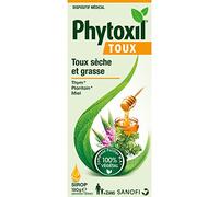 PHYTOXIL TOUX - Dispositif médical- Sirop 133 ml - Soulage la toux sèche et toux grasse - Thym, Plantain, Miel - A partir de 2 ans -