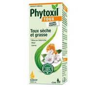 Phytoxil Toux Sèche et Grasse - Grand Format - Dispositif Médical | Sirop 200 ml - Mauve blanche, Miel, Lierre - Une gamme adaptée à toute la famille à partir de 2 ans