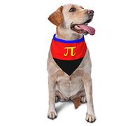 Pi π Funny Pride Drapeau Chien Bandanas Écharpe pour Animaux de Compagnie Triangle Bavoir Garçon Fille Foulard Réglable Accessoires pour Petit Moyen Grand Chiot