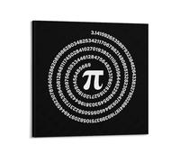 Pi Circle Number Poster Impression sur Toile Salon Maison Art Esthétique Peinture Suspendue, Nouveau Cadeau Maison Décoration Moderne Chambre 30 x 30 cm