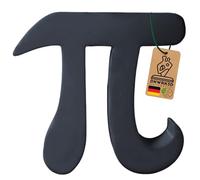 Pi Sculpture Symbole - Signe mathématiques - Décoration de bureau à poser - Décoration de bureau - Physique mathématique - Physicien - Enseignant - Étagère de salon - Figurine en plastique (noir, S)