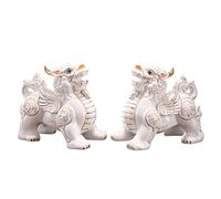 Pi Xiu Richesse Porsperity Statue Richesse Prospérité Pi Xiu Statue Ornements en Céramique Artisanat pour la Richesse Bonne Chance Figurine de Collection Décor à la Maison