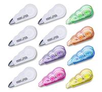 Piacolnic 12 Pièces Rubans Correcteurs Adulte, Mini Ruban Correcteur Blanc, 3m x 5mm x 12 Roller Souris Correcteur Mini Ruban Correcteur Lisse pour Adulte Bureau
