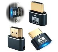 Piaeny Lot de 3 HDMI Dummy Plug 4K@60Hz, Émulateur d'Affichage Virtuel Headless Ghost, Adaptateur HDMI pour PC, Mini PC, Serveur, Streaming, Minage et Accélération GPU