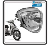 Piaggio Phare groupe optique projecteur phare avant complet Liberty 50 IGET 4T de 2015 à 2021 - Liberty 125 IGET 4T de 2015 à 2020 - Liberty 125 IGET 4T de 2015 à 2020 d'origine.